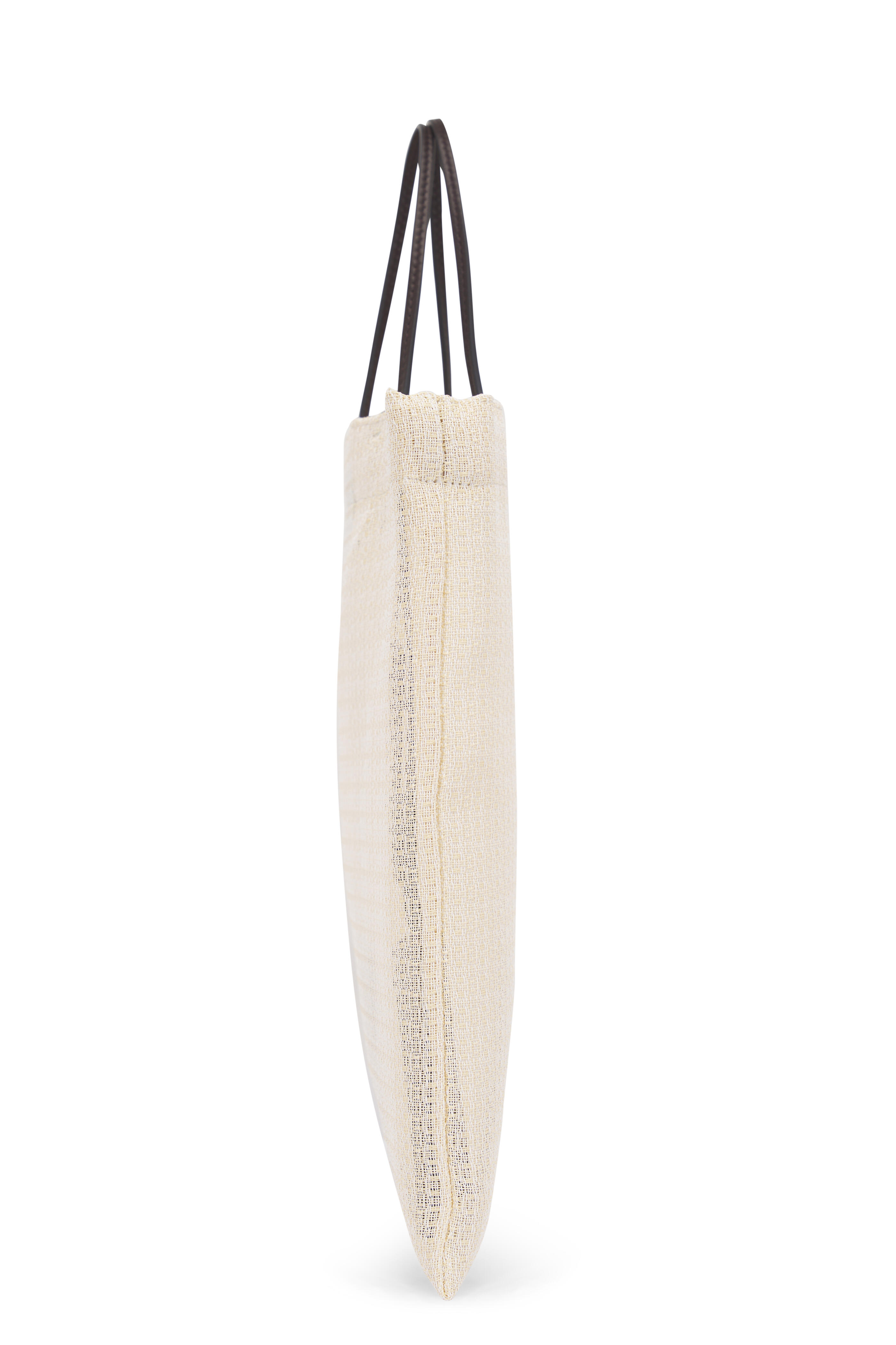 国内完売★THE ROW Barn ivory mesh tote bag THE ROW Barn leather-trimmed mesh tote | NET-A-PORTER