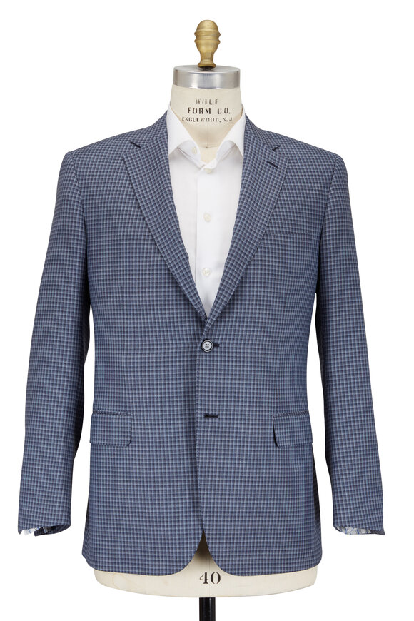 Brioni - Blue Wool Check Sportcoat