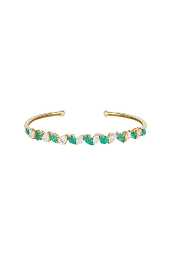 Loren Jewels - 18K Yellow Gold Emerald & Diamond Bracelet