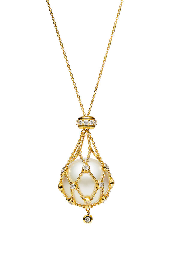 Paspaley Lavalier Diamond & Pearl Necklace