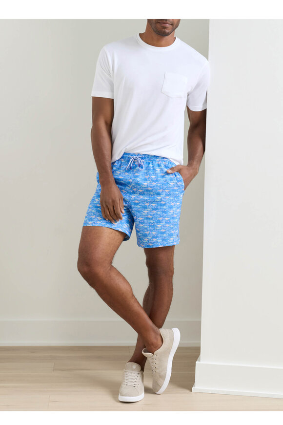 Peter Millar Sunfish Marina Blue Swim Trunks - view 2