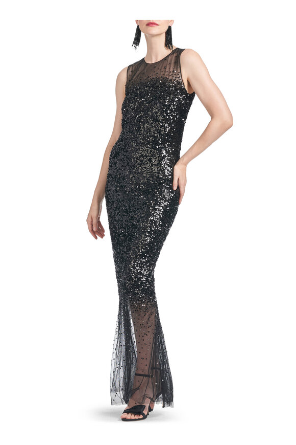 Sachin + Babi - Candice Black Sequin Gown