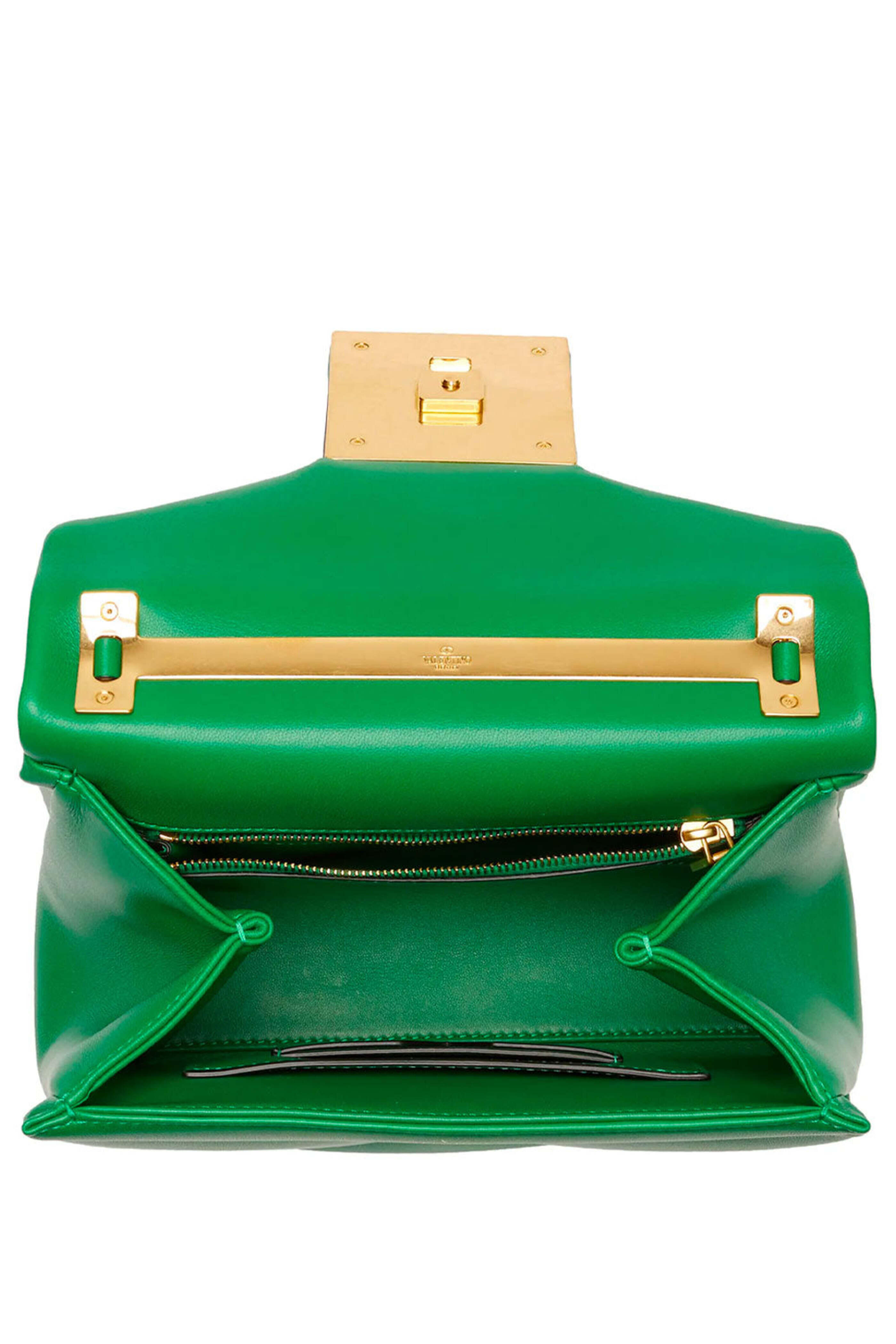 Valentino Garavani - One Stud Leather Top Handle Bag in Green