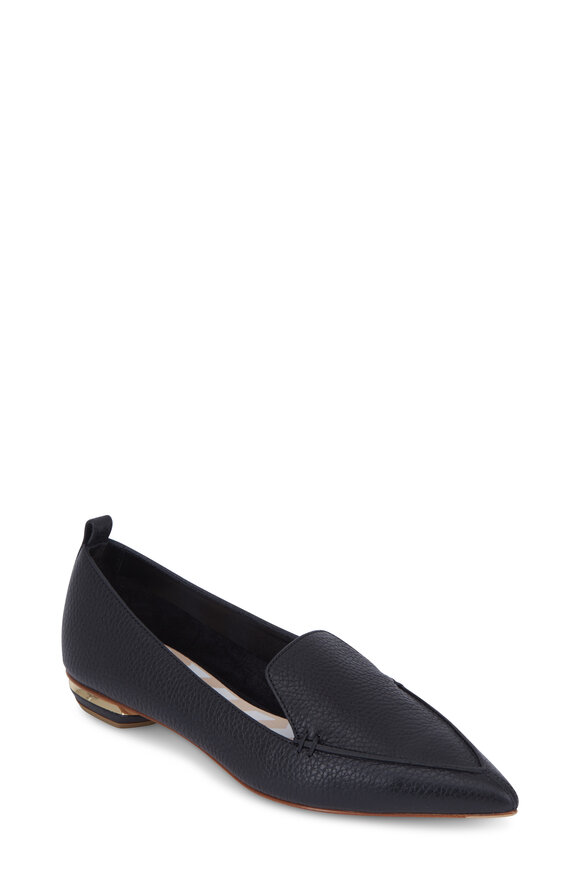 Nicholas Kirkwood - Beya Black Leather Pointed Flat