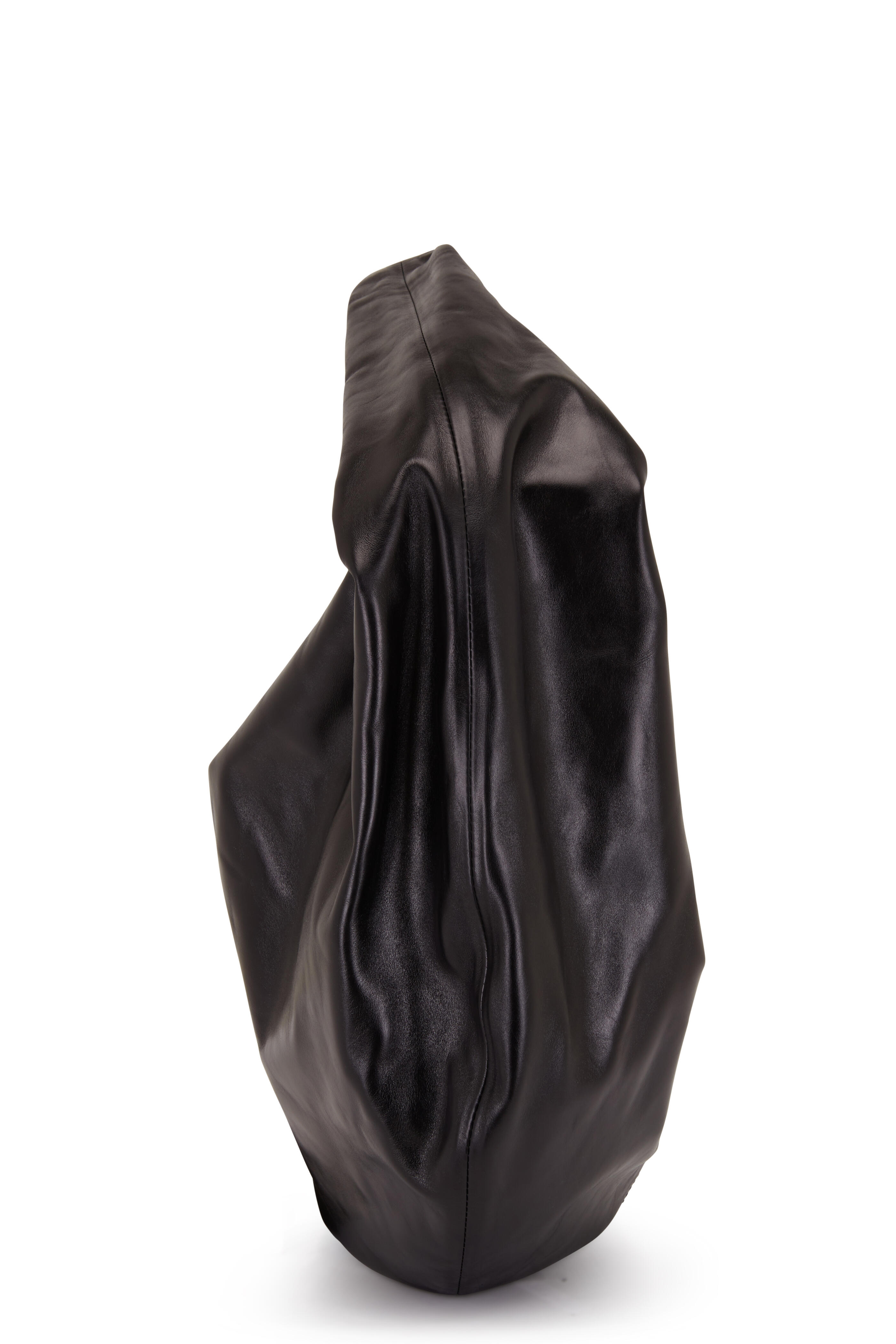 Khaite - Olivia Black Vintage Calf Leather Large Hobo