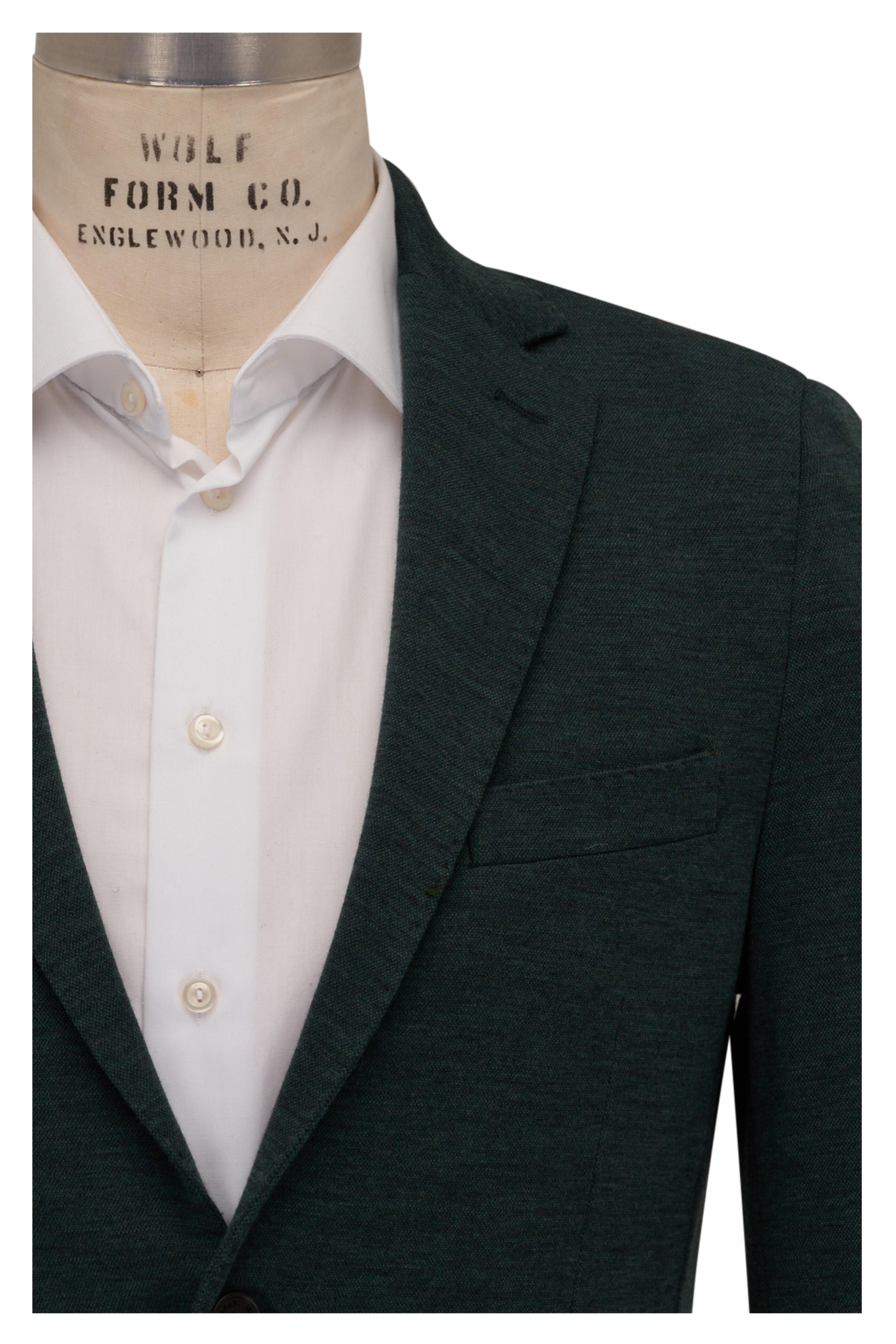 Maurizio Baldassari - Pine Green Wool Jersey Sportcoat