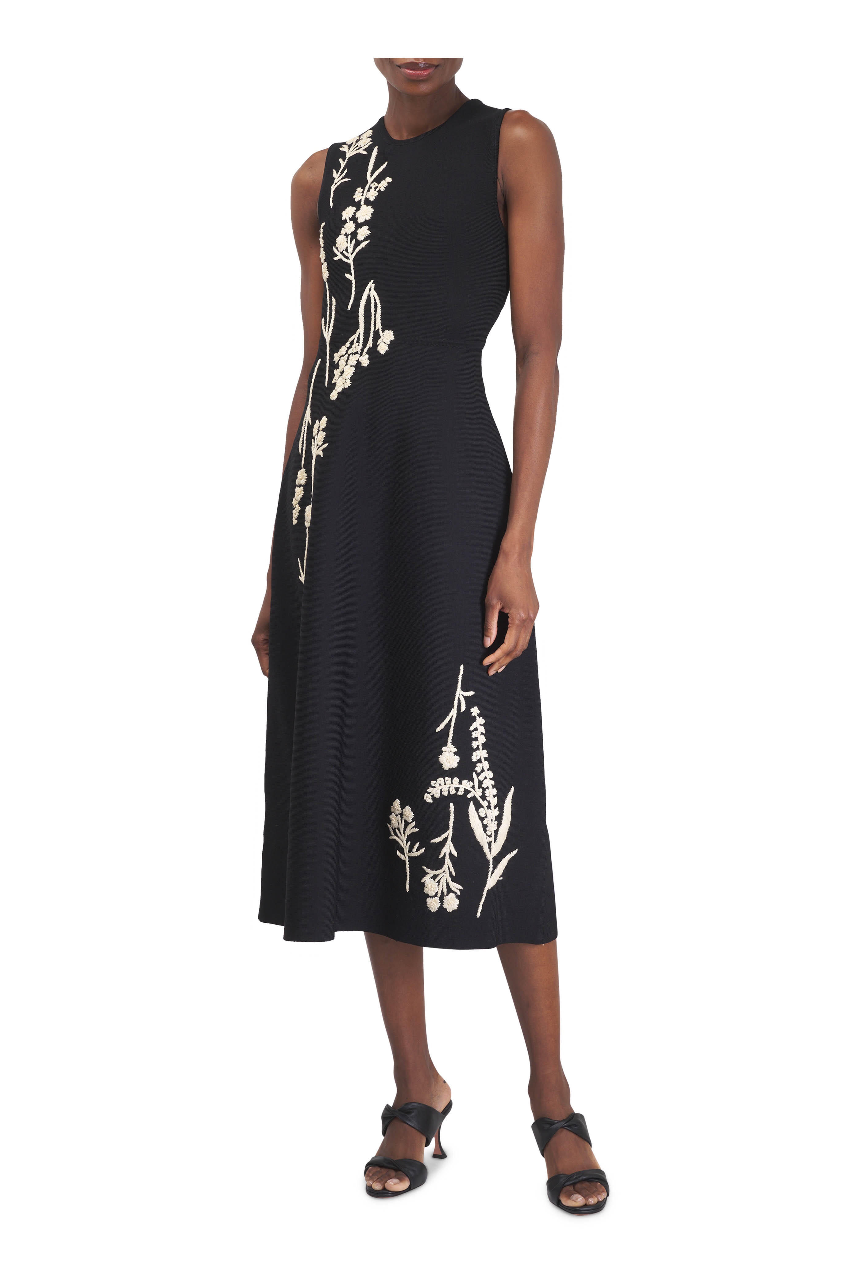 d*y様 _J.L-A.L_ Stave Knit ブラック　ours rose Lela Rose - Hailey Black Embroidered Knit Dress | Mitchell