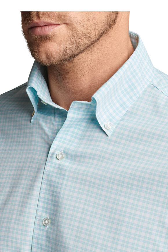 Peter Millar - Crown Rampart Green Plaid Performance Sport Shirt