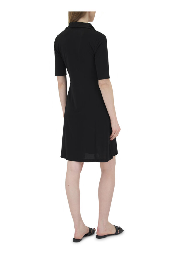 Vince - Black Elbow Sleeve Polo Shirtdress