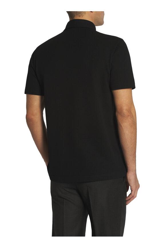 Brioni - Black Cotton Piqué Polo 