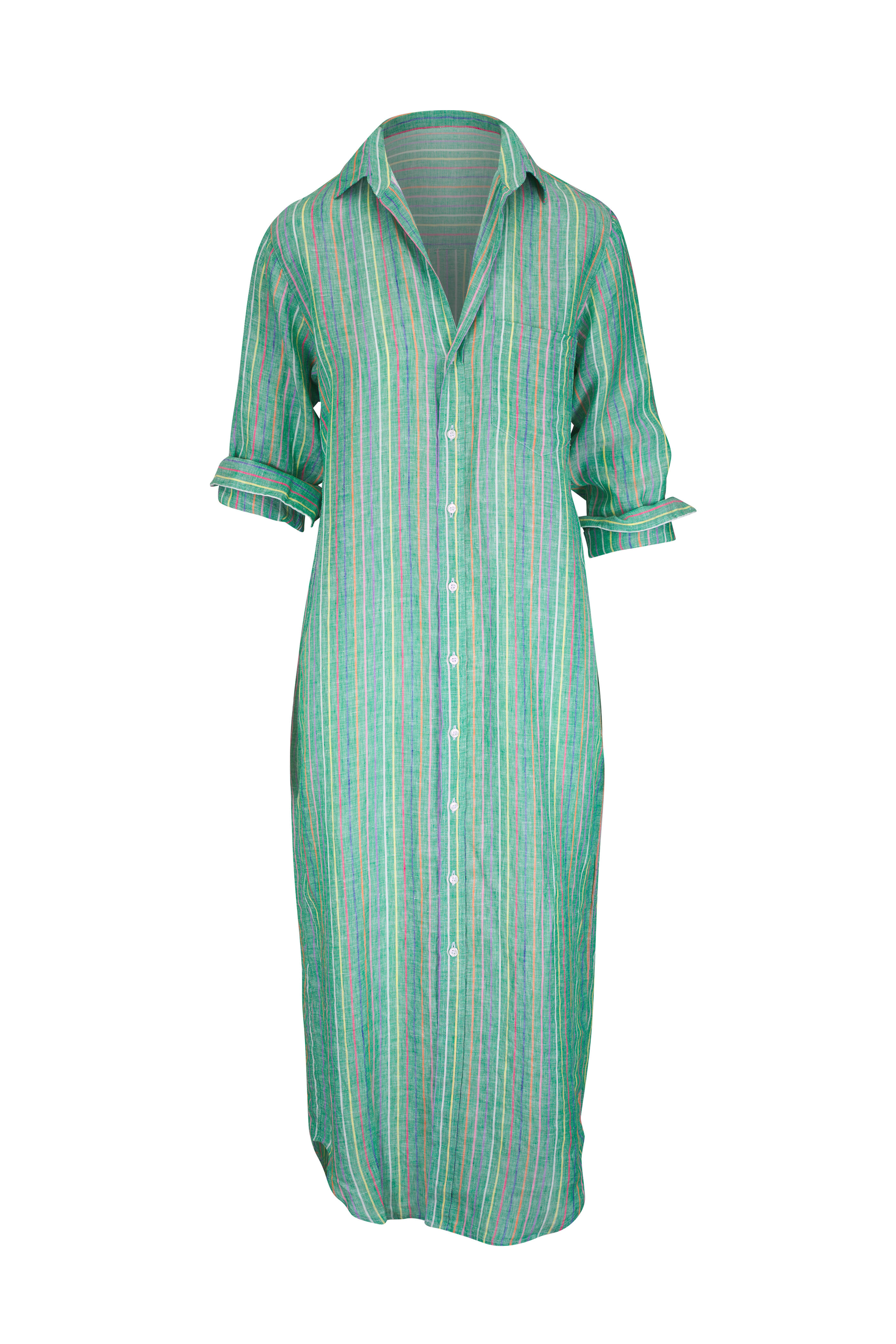 【STORY掲載】Frank&Eileen ロリー マキシシャツドレス Frank & Eileen Rory Maxi Shirtdress in Navy Linen - Bliss