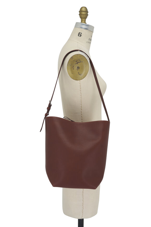 The Row - Medium N/S Park New Burgundy Leather Tote 