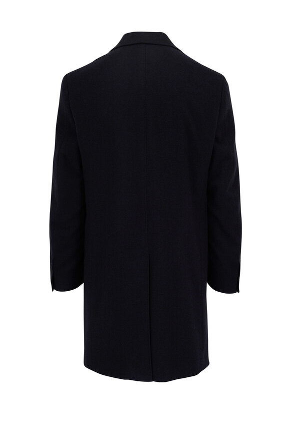 Canali - Navy Wool & Cashmere Topcoat 