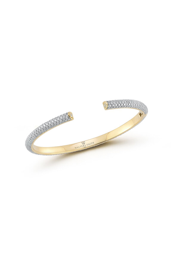 Walters Faith - Thoby All Diamond Tubular Cuff Bracelet