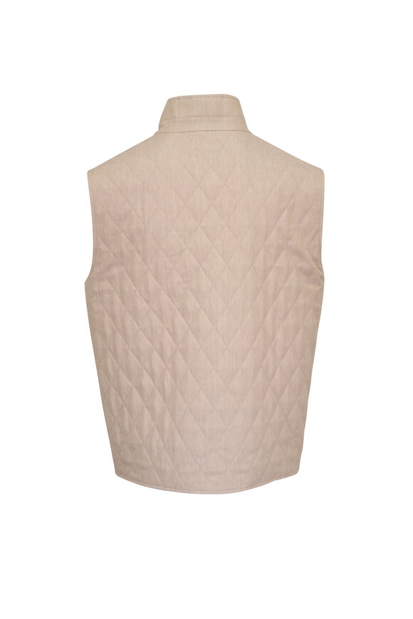 Loro Piana Grian Desert Bloom & Grain Beige Reversible Vest - view 2