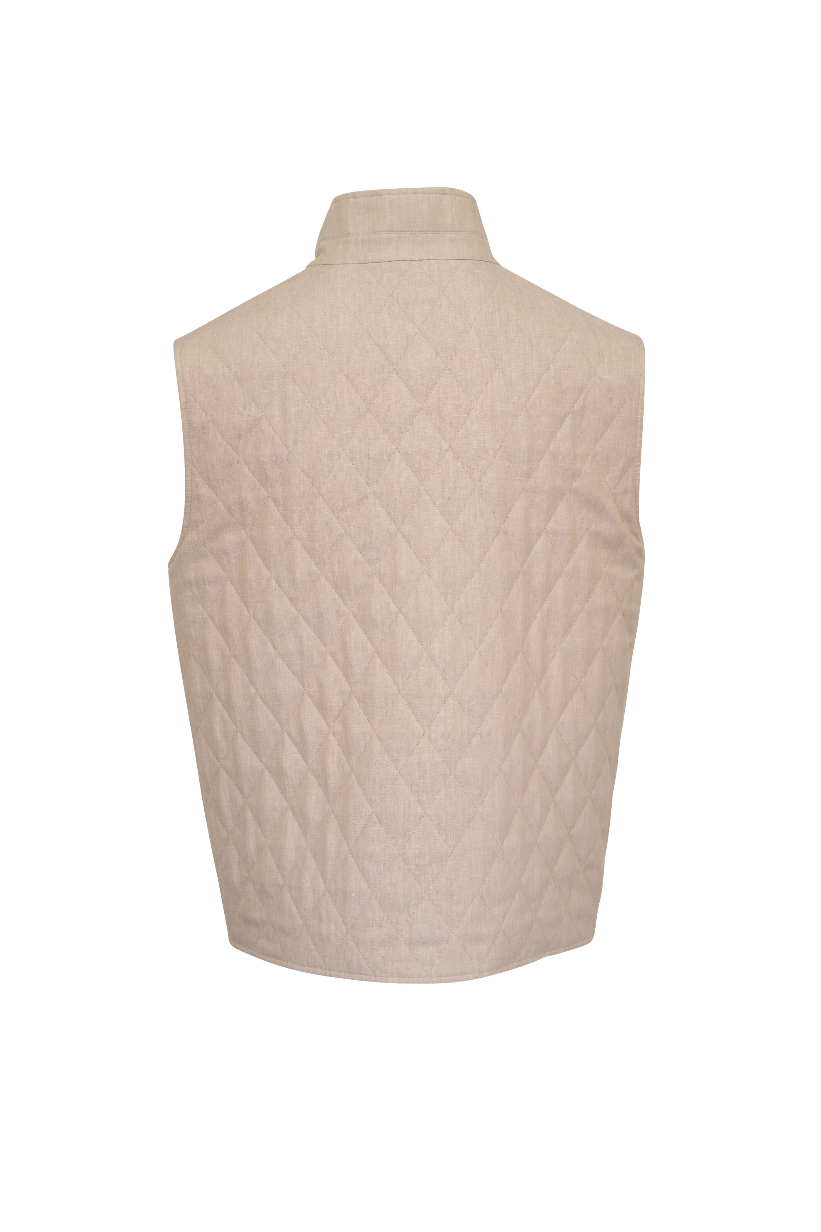 Loro Piana - Grian Desert Bloom & Grain Beige Reversible Vest