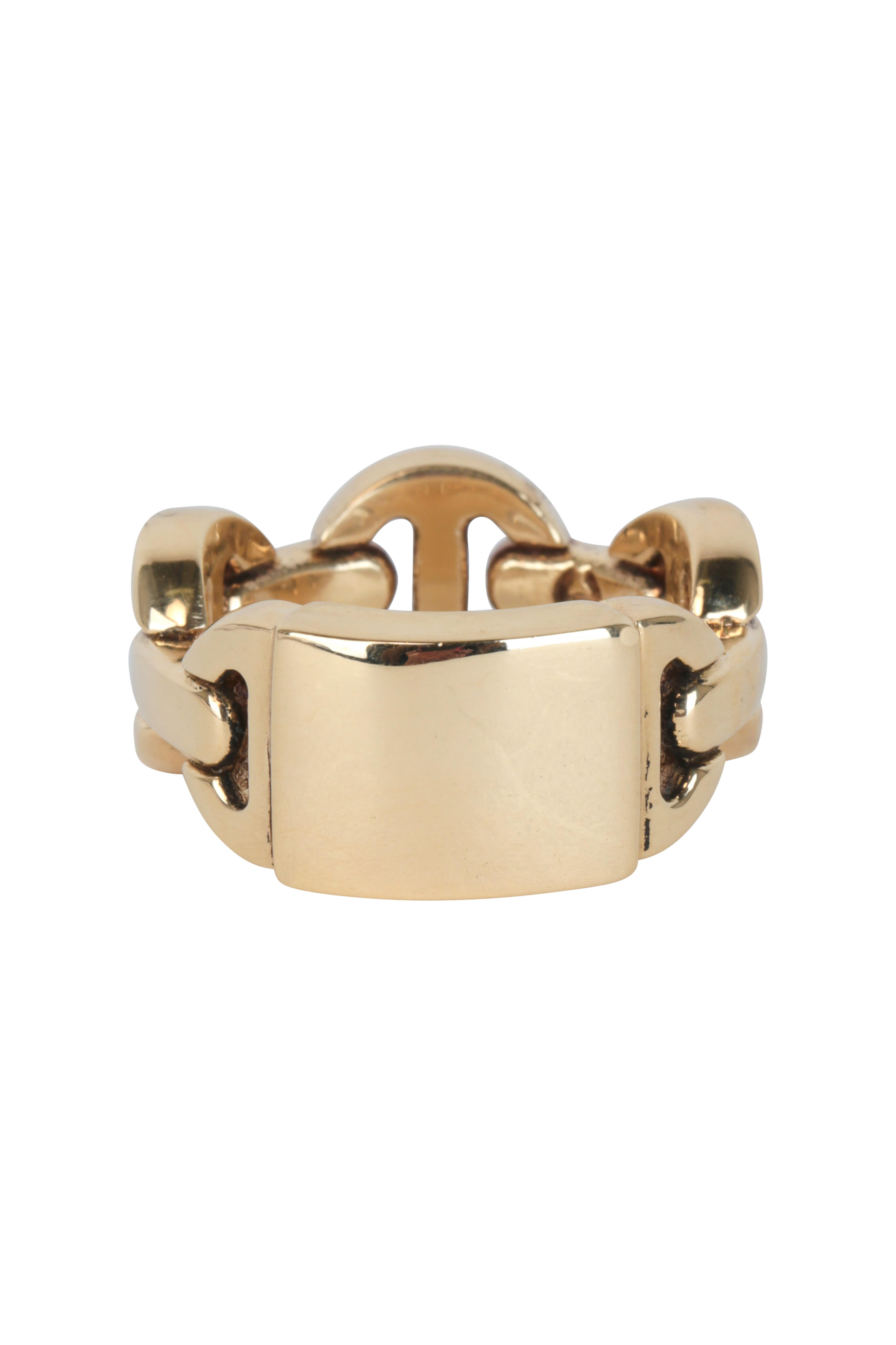 Hoorsenbuhs - 18K Yellow Gold Classic Monogram Tri Link Ring