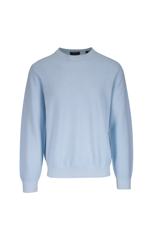 Vince Light Blue Wool, Cotton & Cashmere Sweater