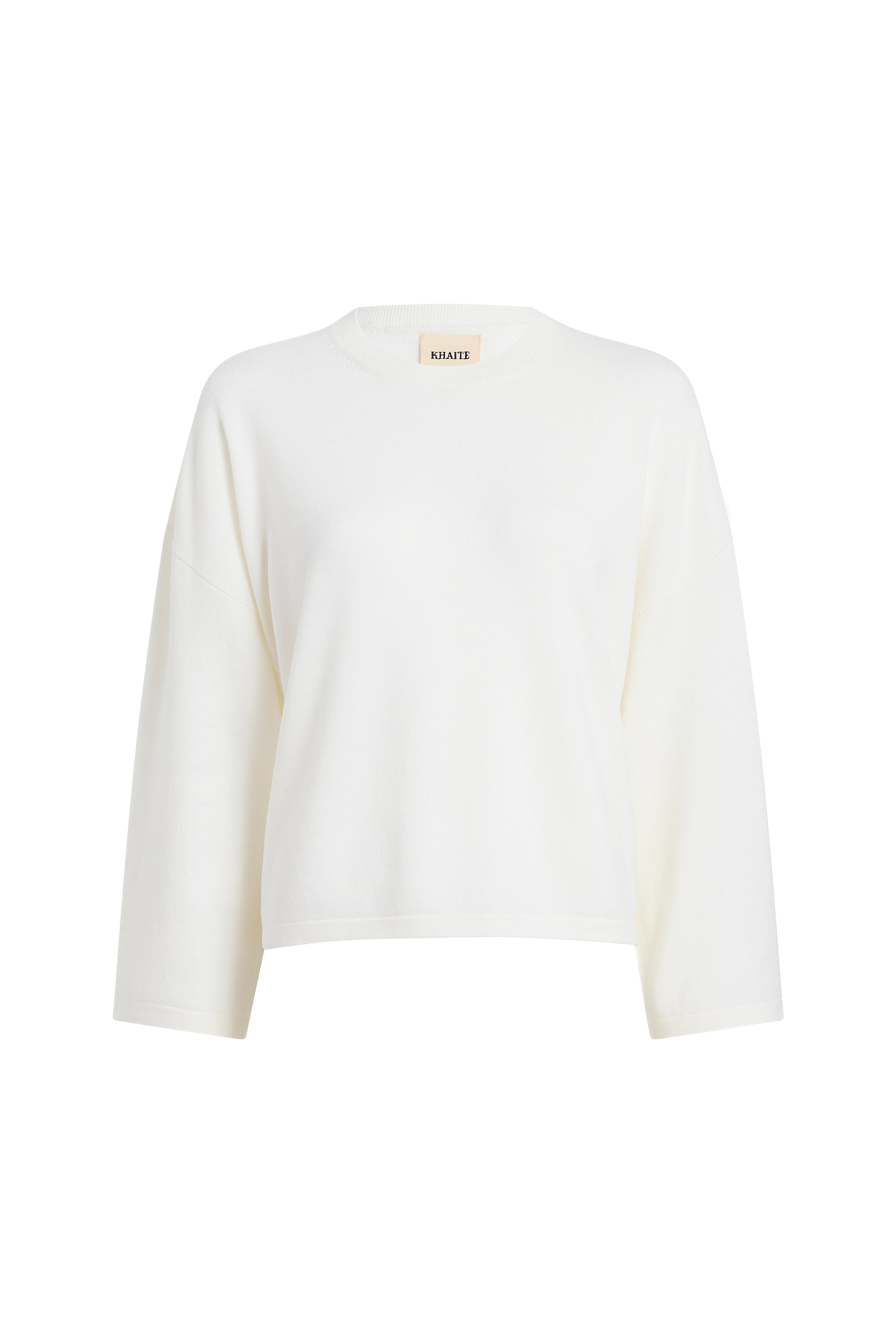 Khaite - Darcy Ecru Crewneck Wool Top