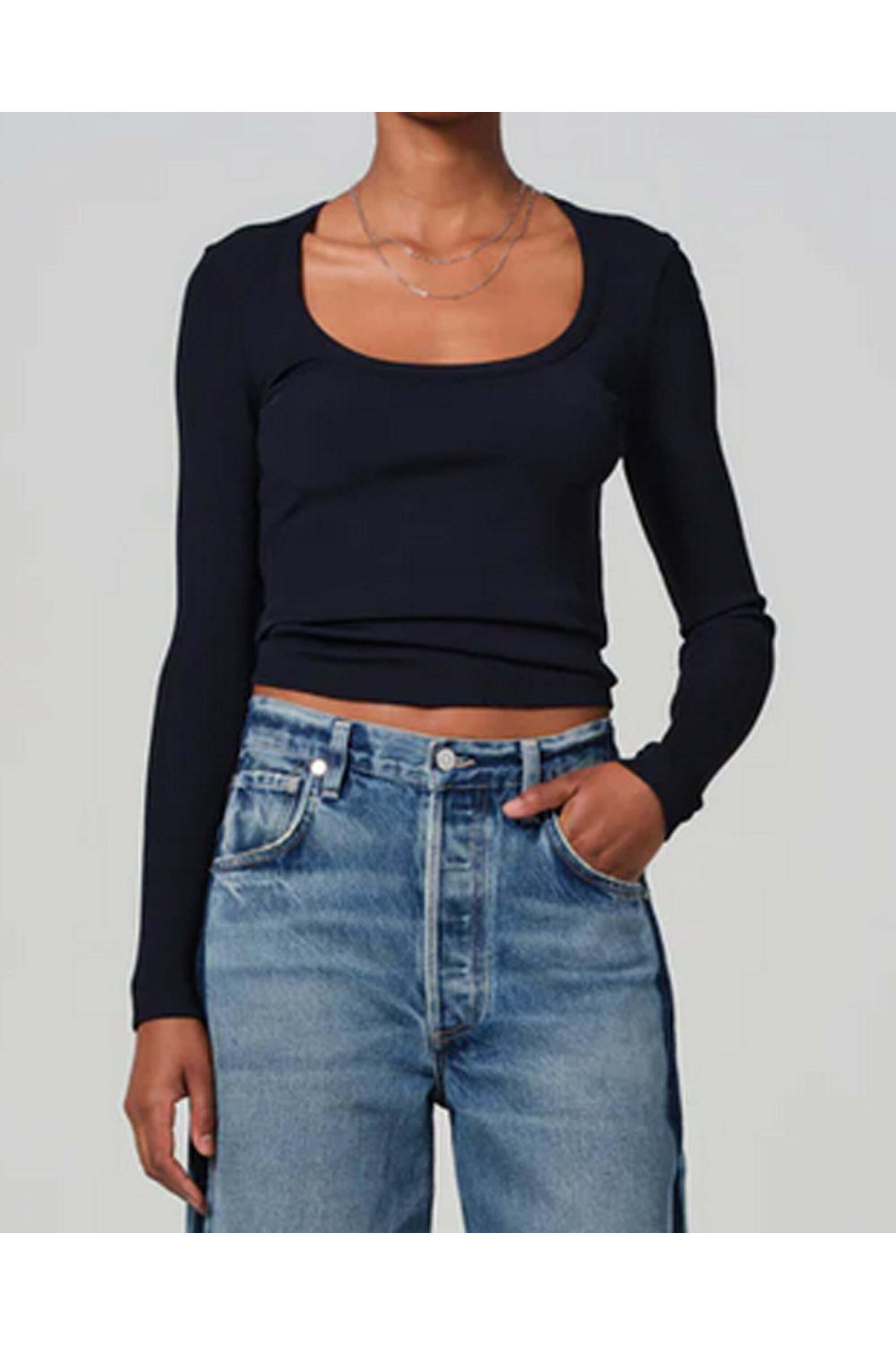 Citizens of Humanity - Navy Rumi Scoop Neck Tee