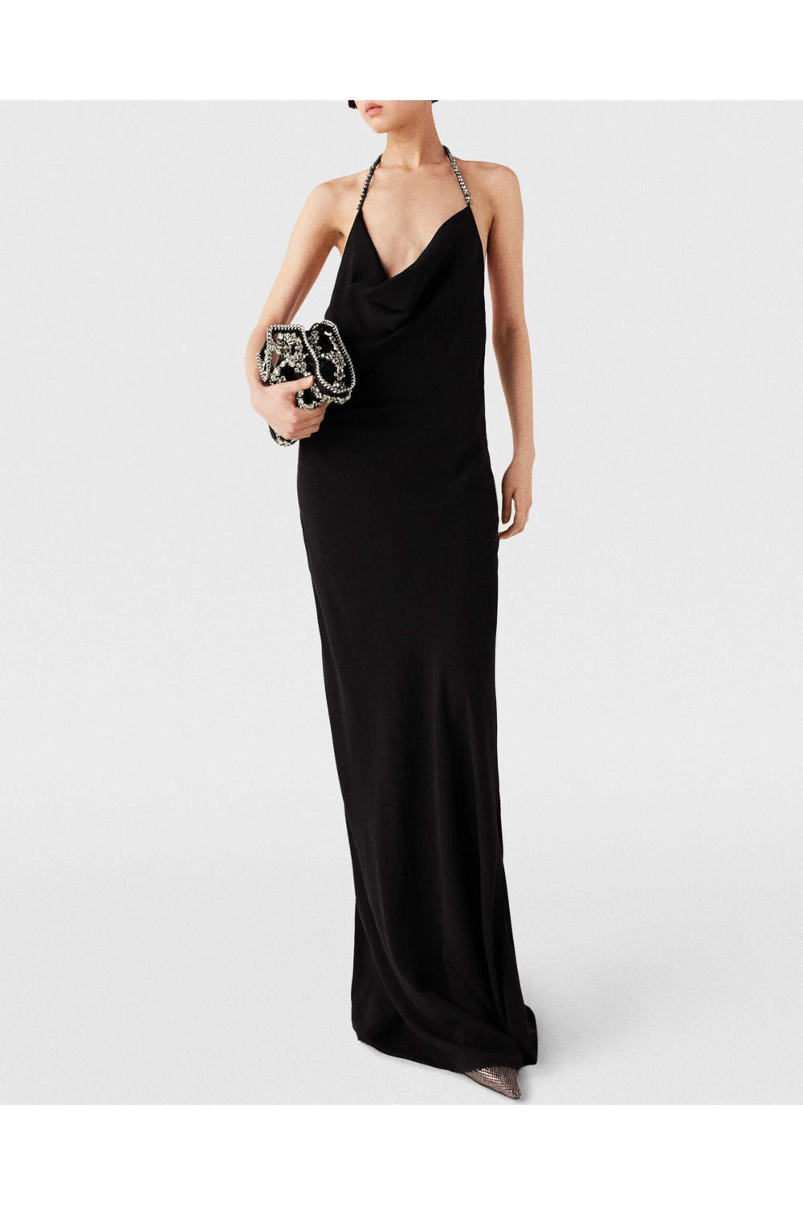 Stella McCartney - Black Crystal Embellished Strap Dress