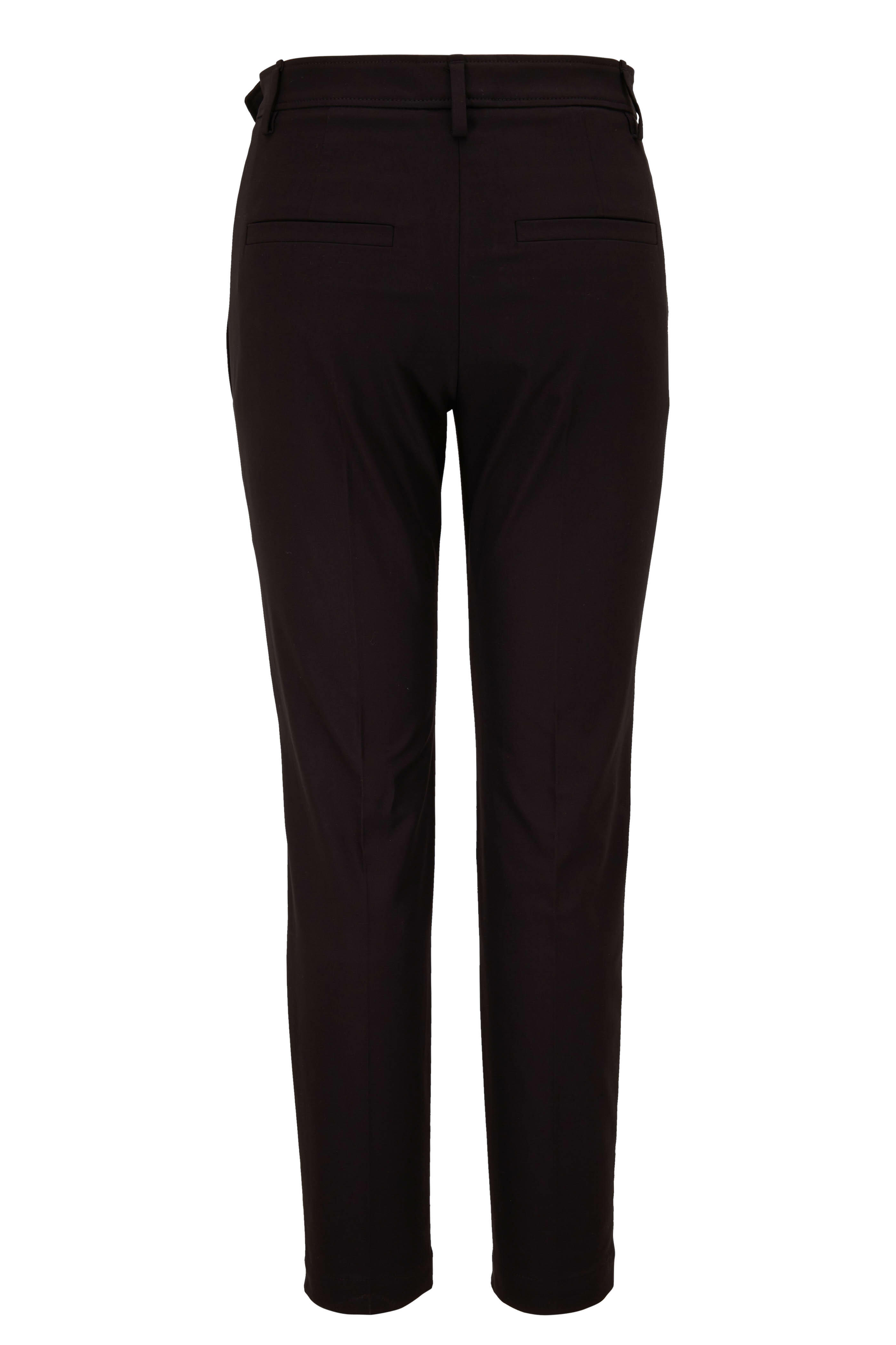 Brunello Cucinelli - Black Stretch Cotton Straight Leg Pant