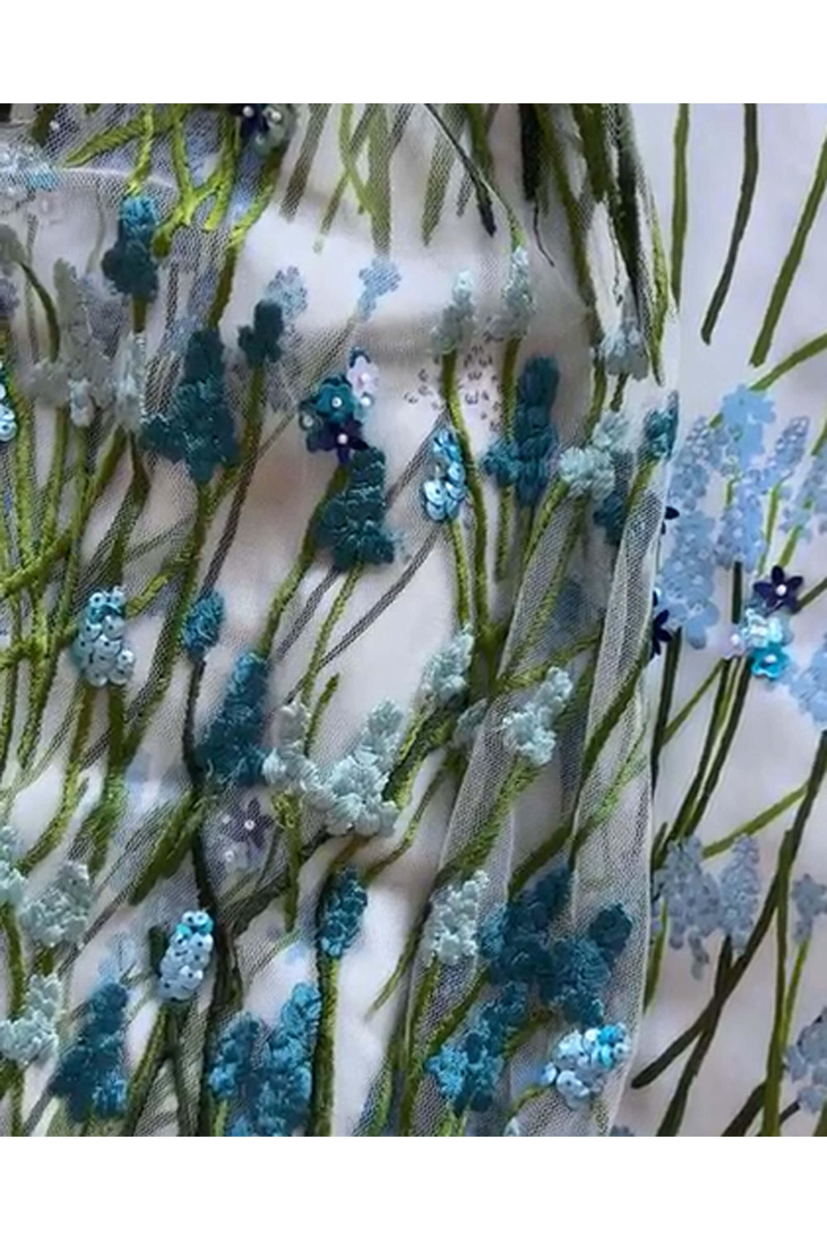 Bernadette - Blue Hyacinth Charlene Cape Dress