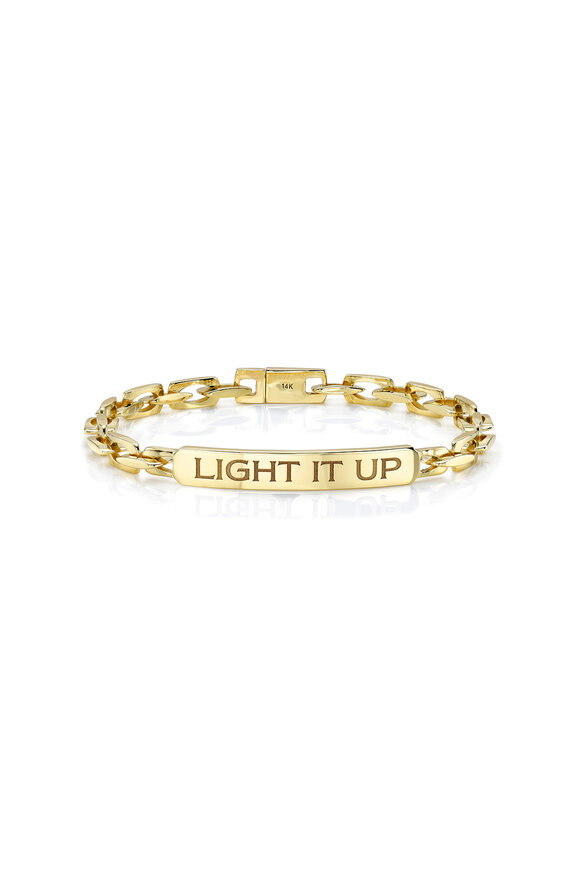 Dru 14k Yellow Gold "Light It Up" ID Bracelet