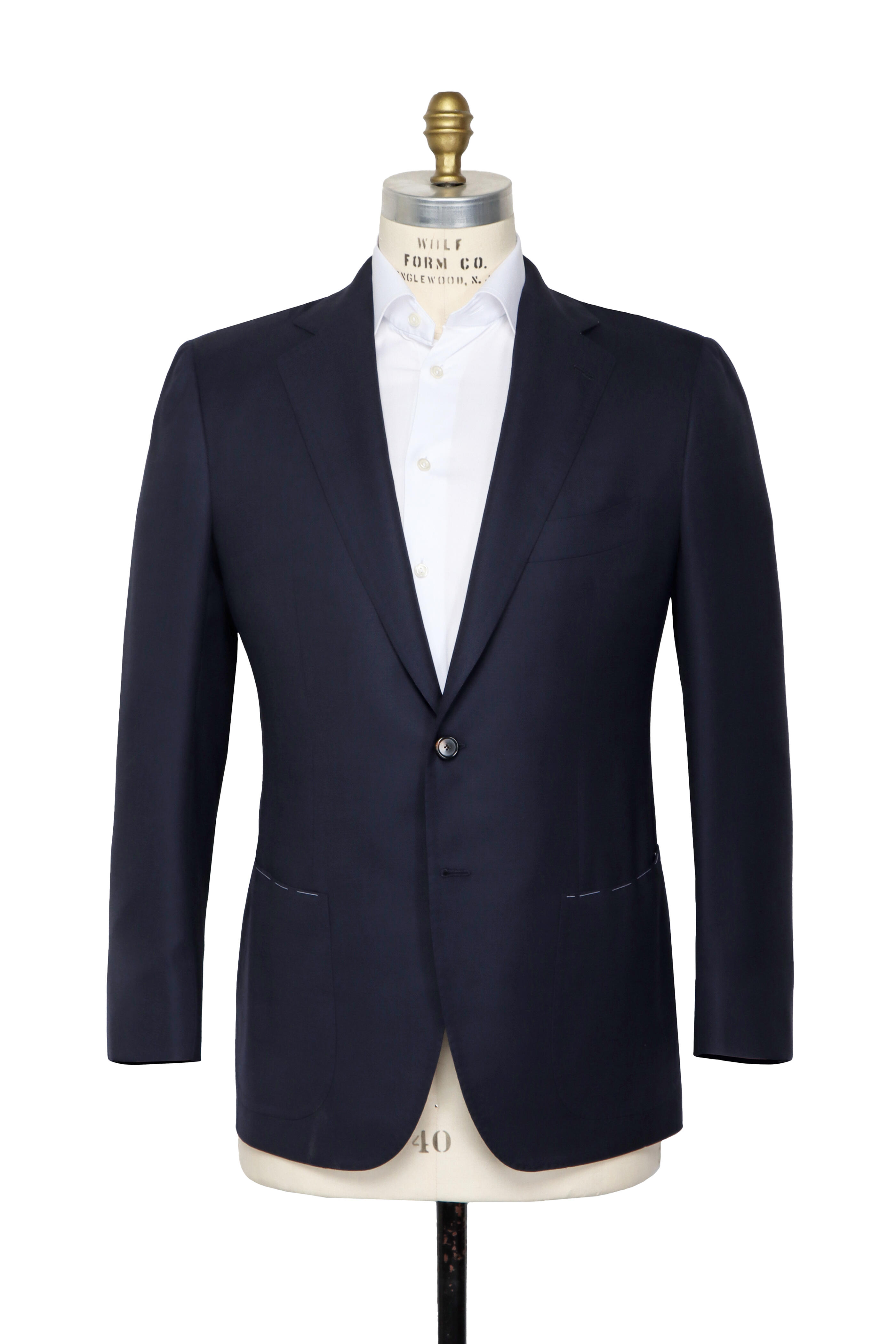 Cesare Attolini - Navy Blue Wool Sportcoat - view 2