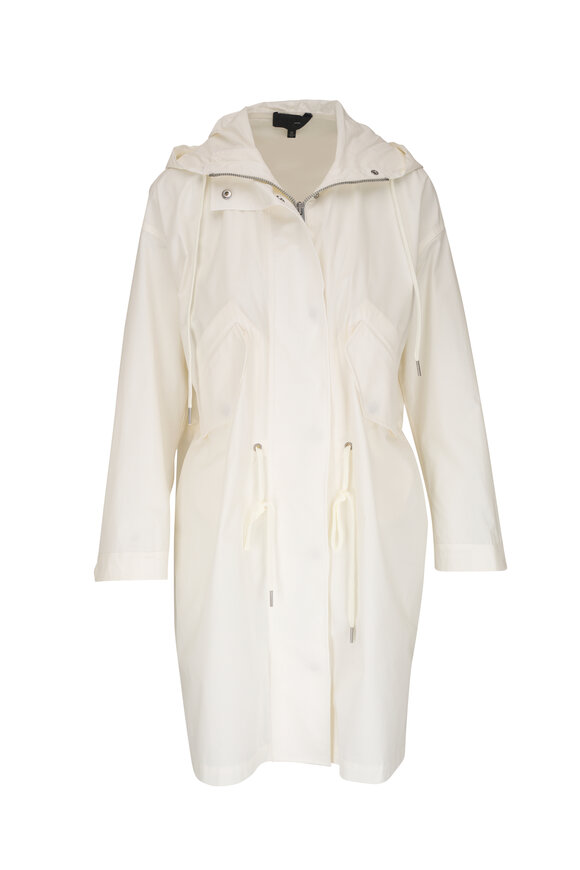 Nili Lotan Malcom White Cotton Hooded Jacket 