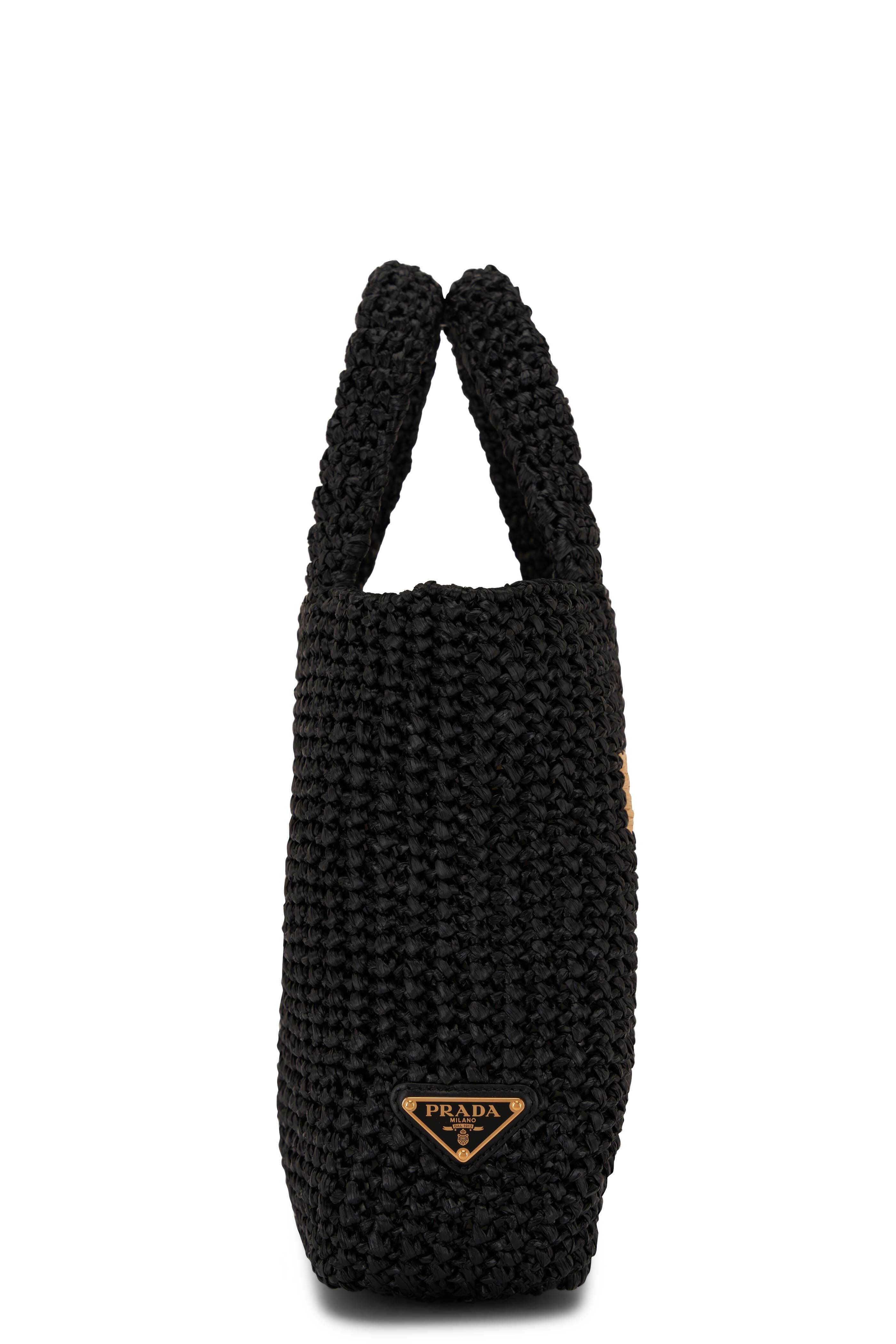 トートバッグ Prada Black Raffia Shopping Bag Prada Raffia Tote Bag | Saks Fifth Avenue