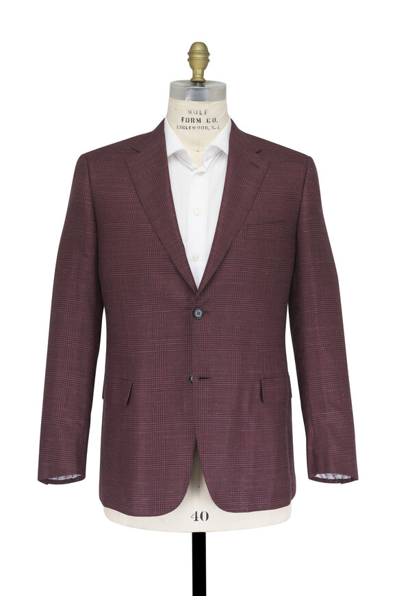 Brioni Rust Red Plaid Sportcoat - view 2
