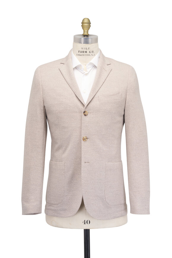 Maurizio Baldassari Light Brown Wool Jersey Sportcoat - view 5