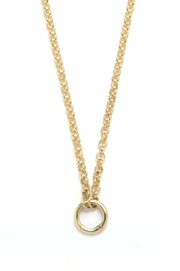 Foundrae 18k Yellow Gold Medium Belcher Open Chain Necklace - view 1