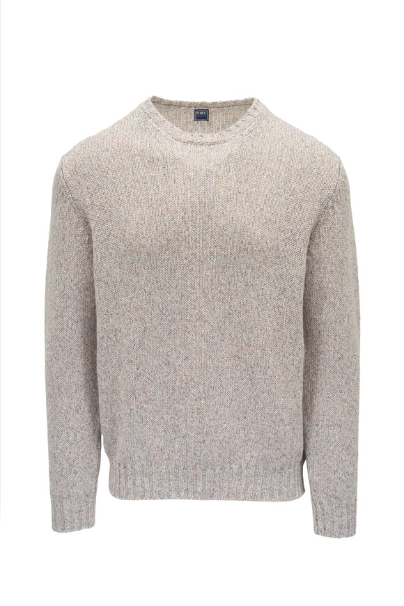 Fedeli Oat Linen & Cashmere Crewneck Sweater