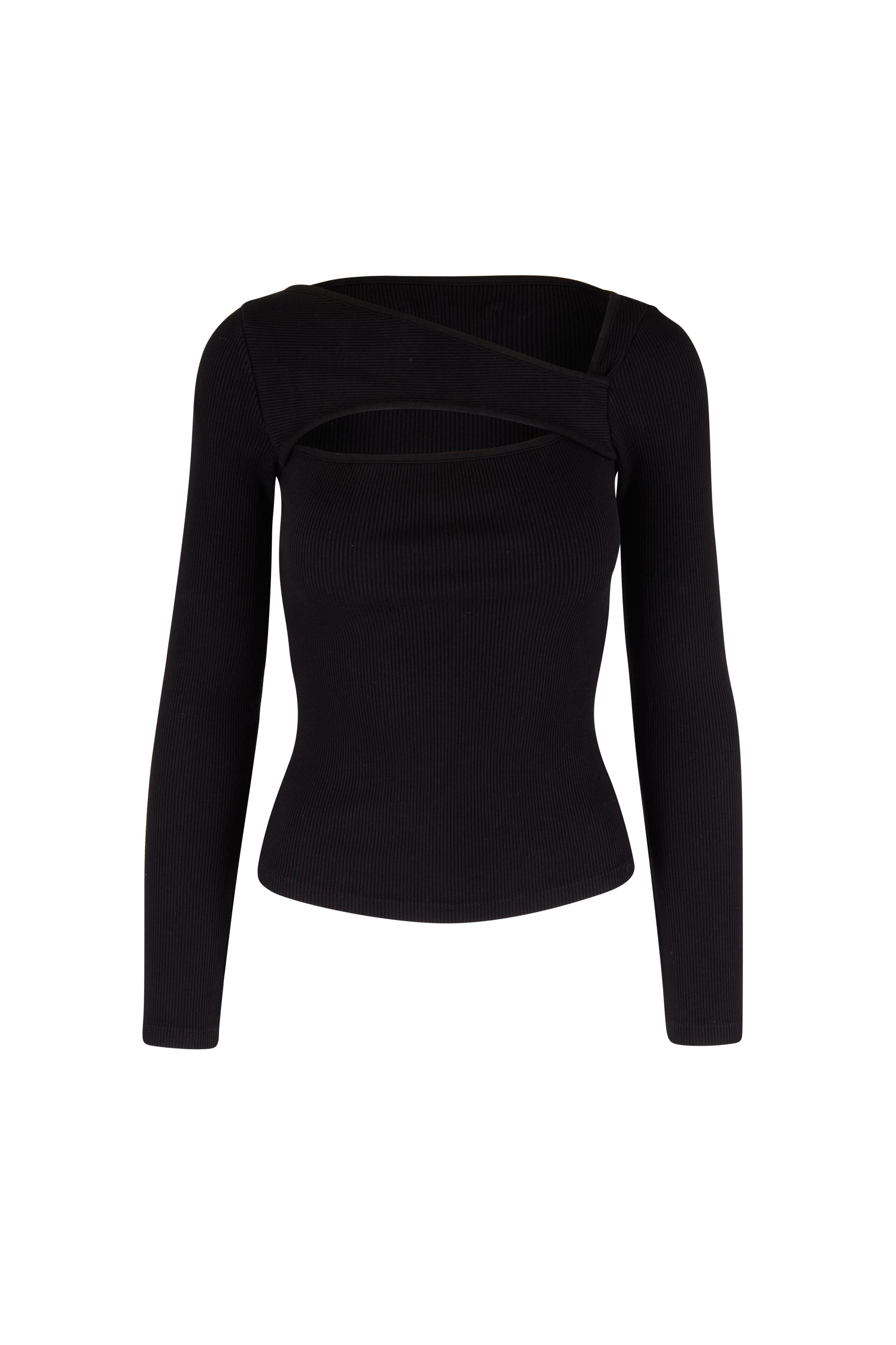 Citizens of Humanity - Iris Black Long Sleeve Cut Out Top