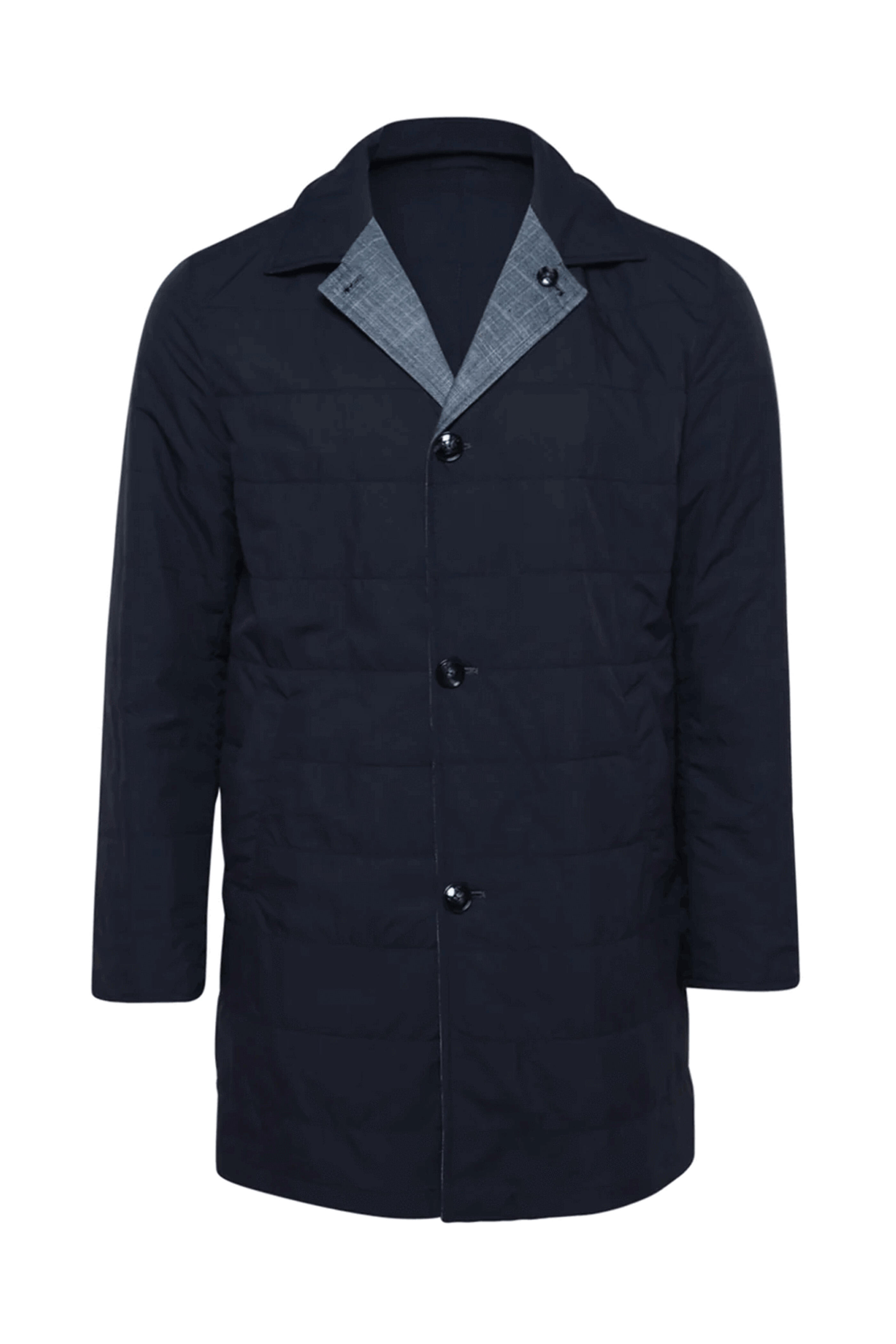 Kiton - Reversible Black & Gray Raincoat