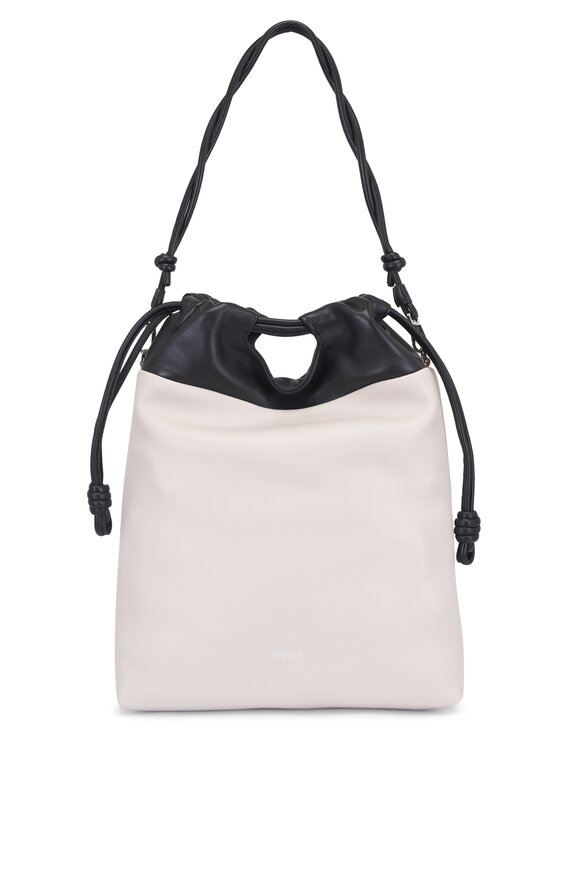 Loewe Flamenco Black & Light Ghost Leather Tote - view 6