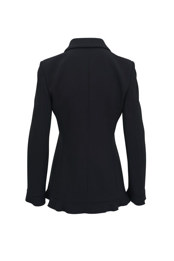 Giorgio Armani - Black Ruffle Trim Jacket