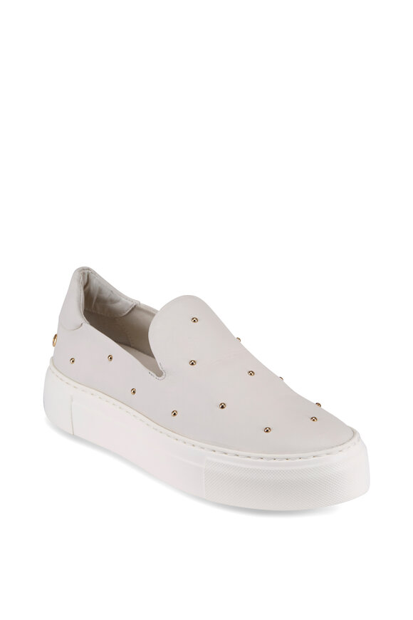 AGL - White Gold Studded Slip-On Sneaker