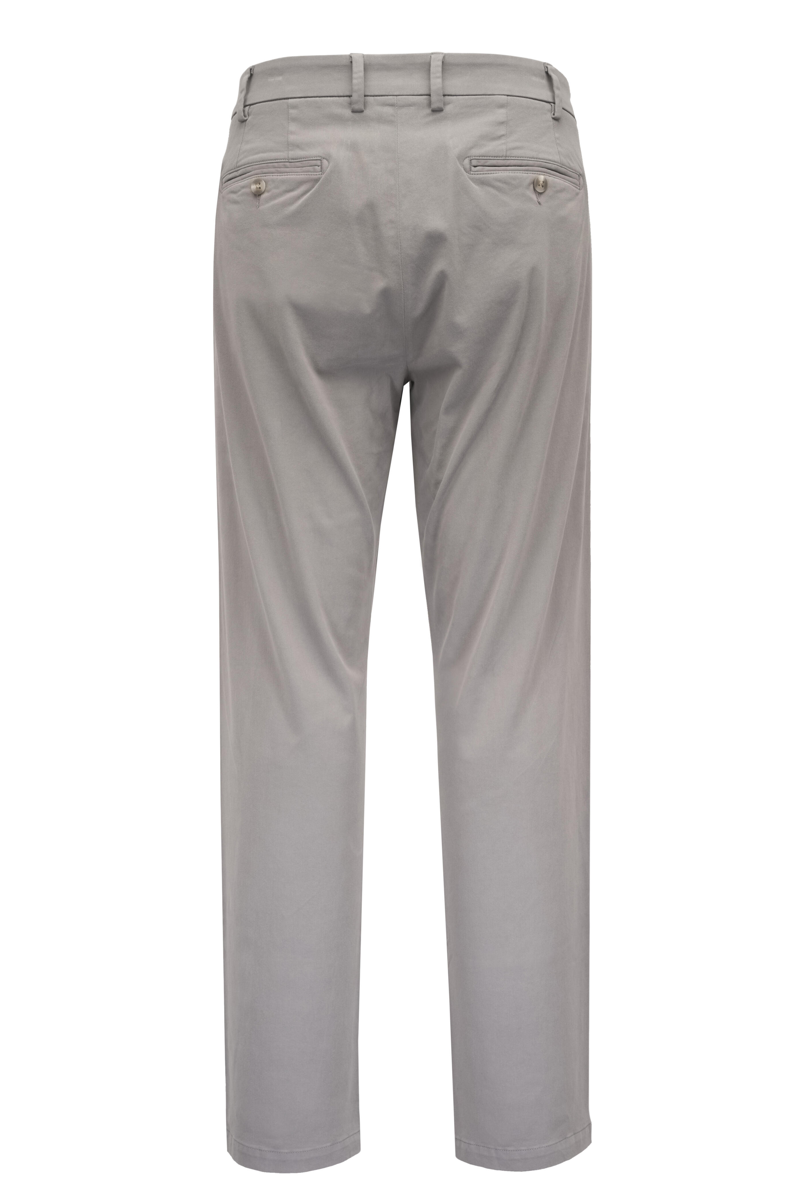 Peter Millar - Signature Sateen Gale Gray Flat Front Pant
