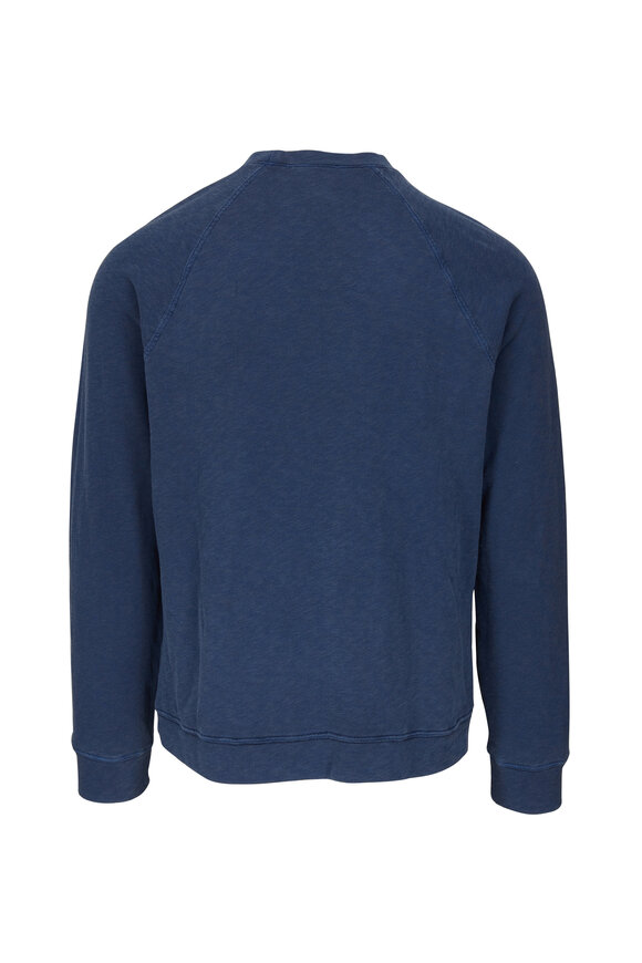 James Perse - Denim French Terry Long Sleeve Crewneck T-Shirt