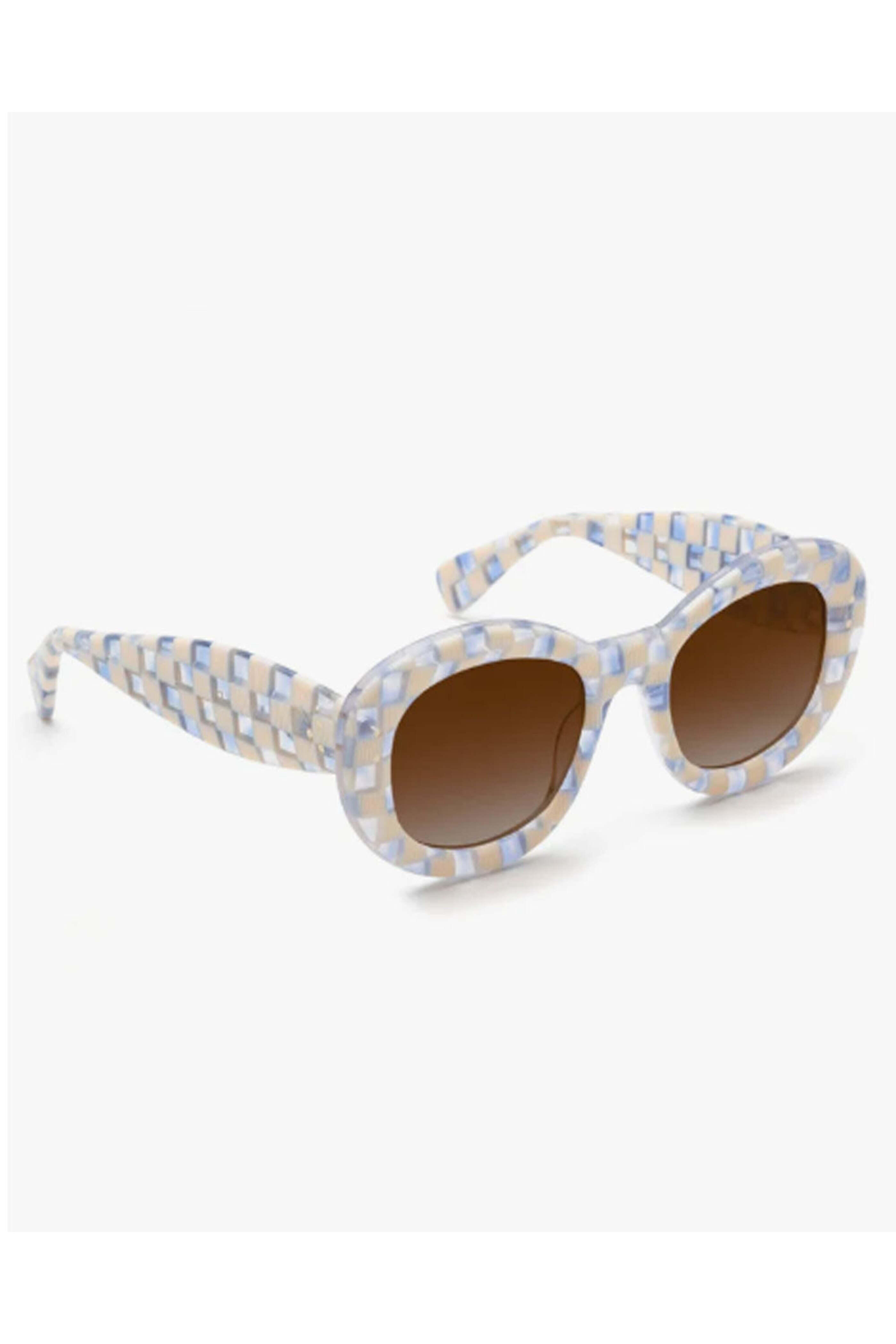 Krewe - Margaret Sunglasses in Gingham | Mitchell Stores display picture 1
