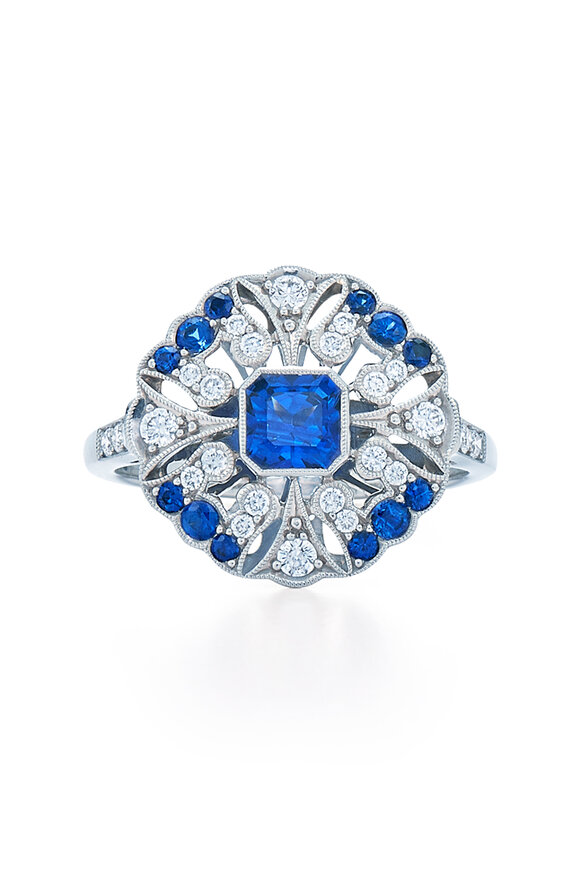 Kwiat - Vintage Collection Diamond & Blue Sapphire Ring