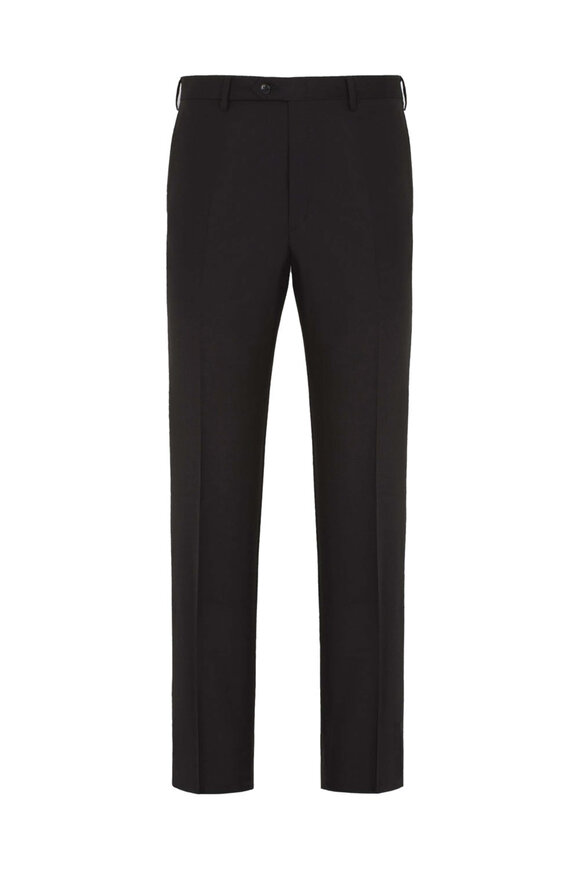 Brioni - Black Wool & Satin Stripe Tuxedo Trousers