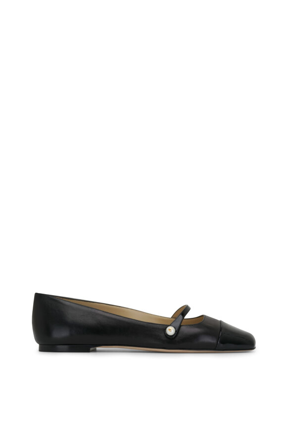 Jimmy Choo - Elisa Black Patent Leather Maryjane Flat