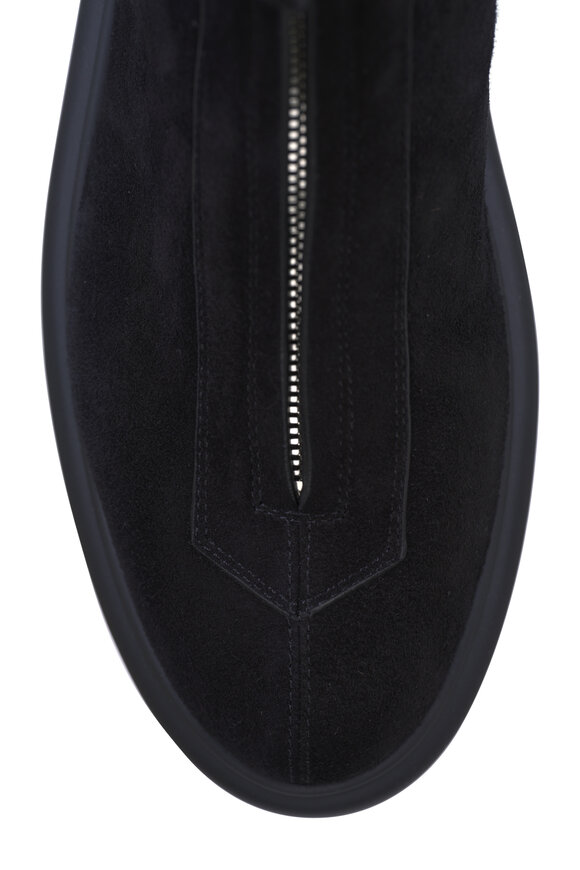 The Row Zipped Boot I Black Suede Boot - view 4