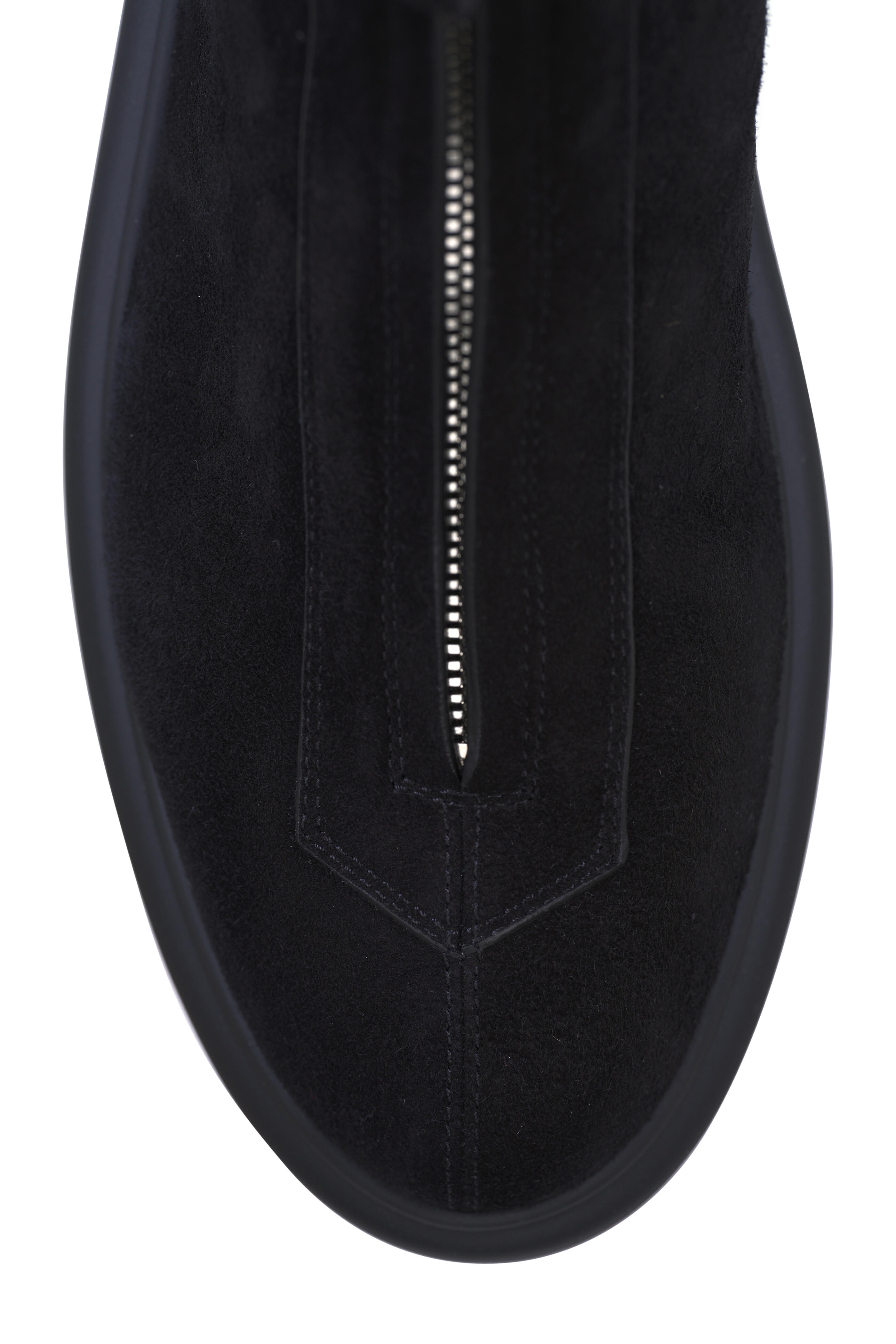 The Row - Zipped Boot I Black Suede Boot