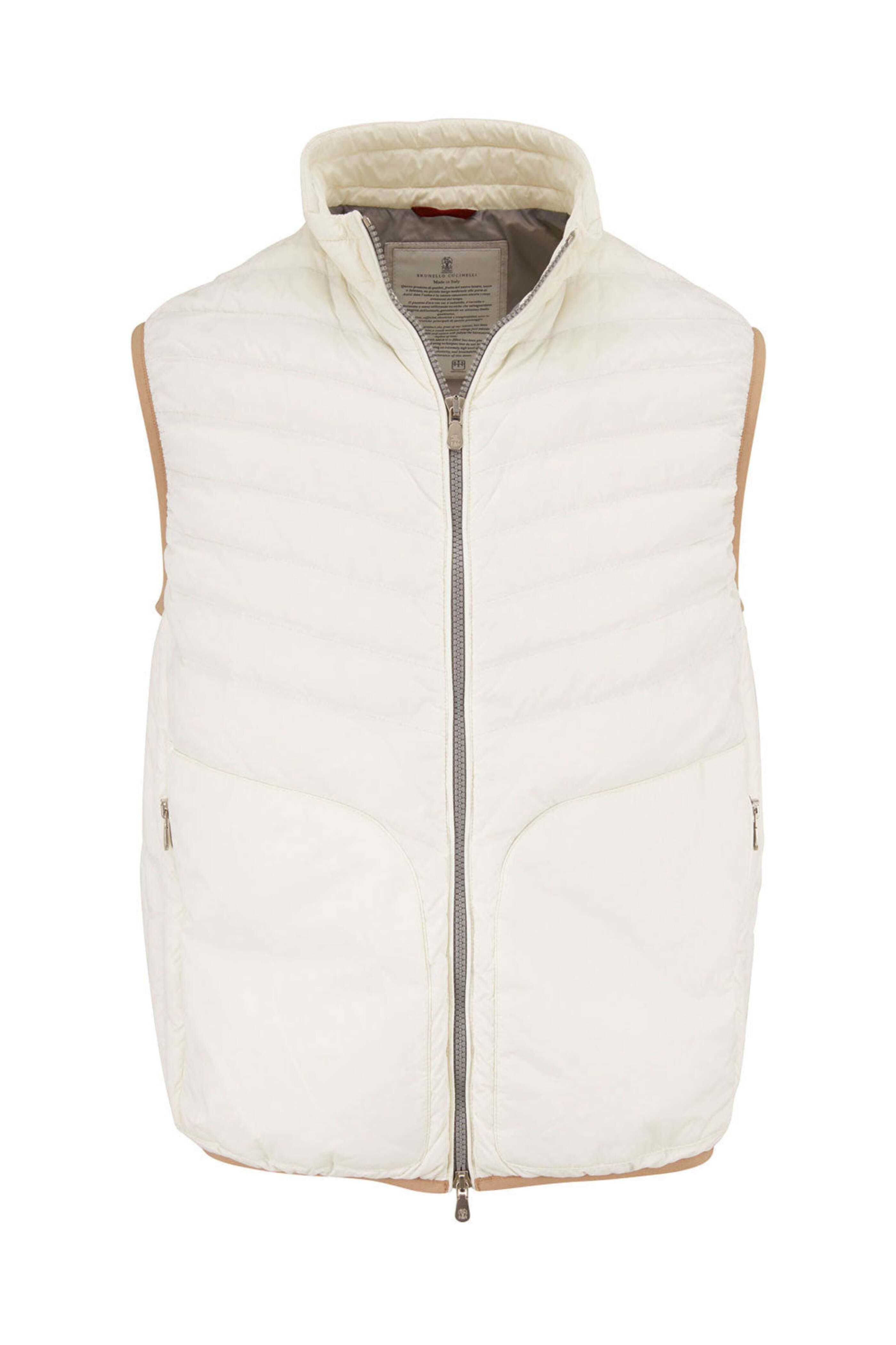 Brunello Cucinelli - White Nylon Lightweight Down Vest