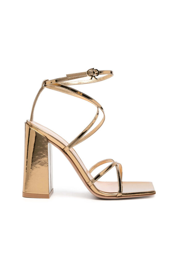 Gianvito Rossi Ludovica Metallic Sandal in Mekong - view 2